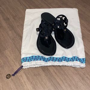 Tory Burch Black Patent Miller Sandal